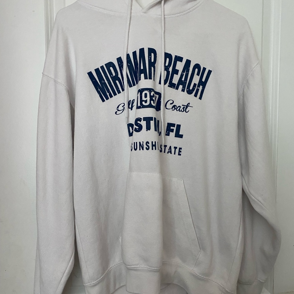 Miramar Beach White Hoodie